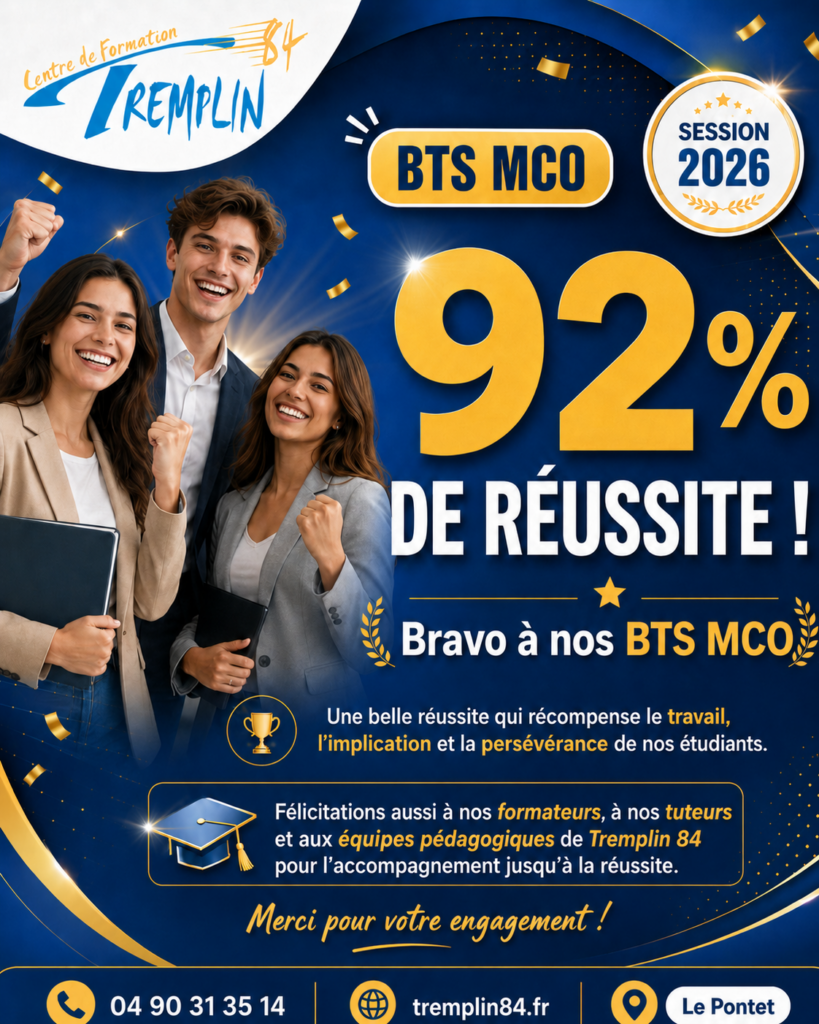 BTS MCO : 92 % de réussite aux examens